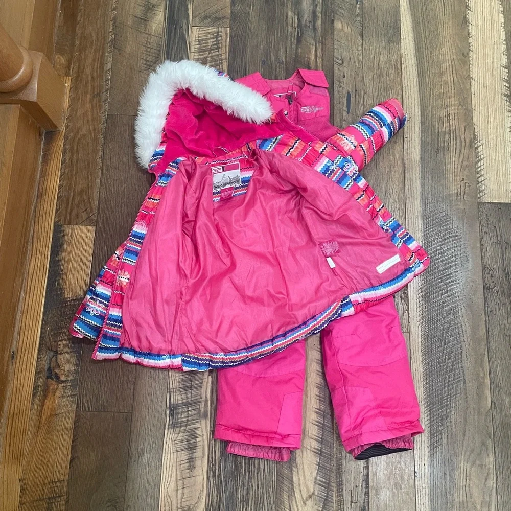 Weatherproof 4pc winter coat gloves & Bibs girl 5